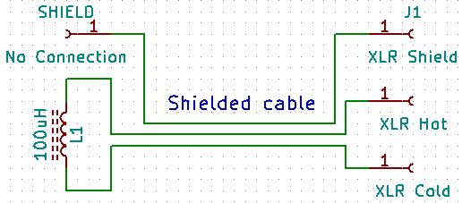 Circuit diagram of shielded antenna.